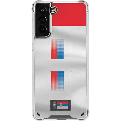 Serbia Soccer Flag Galaxy S21 Plus 5G Clear Case